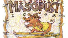 Plakát, který zve na žižkovský masopust tradičně nakreslil výtvarník Martin