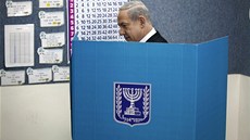 éf izraelské strany Likud Benjamin Netanjahu u voleb (22. ledna 2013)