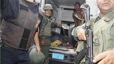 Zásah policist� ve venezuelské v�znici Uribana (26. ledna 2014)