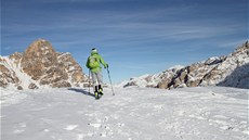 Skialp v národním parku Fanes-Sennes-Prags.