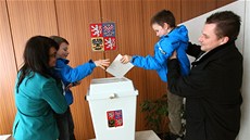 Druhé kolo prezidentských voleb v Novém Veselí na Vysočině. (25. ledna 2013)