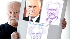 Pedlohou pro známku s prezidentem Klausem byla pro grafika Oldicha Kulhánka