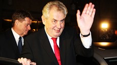 Milo Zeman po vítzství ve volb prezidenta.