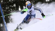 Jens Byggmark pi slalomu v Kitzbühelu