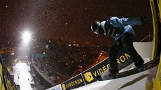 Snowboardista Jan Ne�as na mistrovství sv�ta v kanadském Stonehamu. �eský