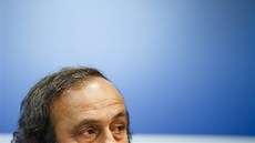 Michel Platini, prezident UEFA, na tiskové konferenci.