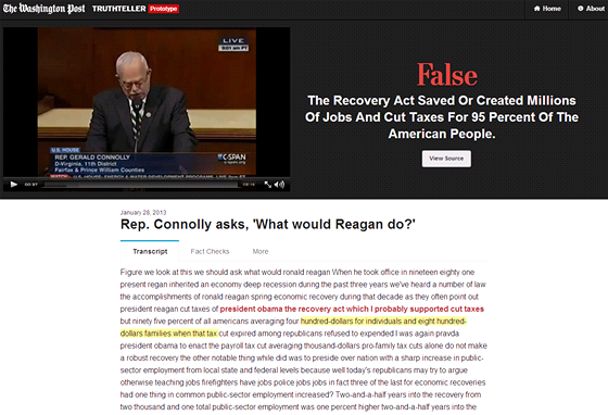 Truth Teller ukáže divákům videa, kdy jejich politik lže a kdy mluví pravdu....