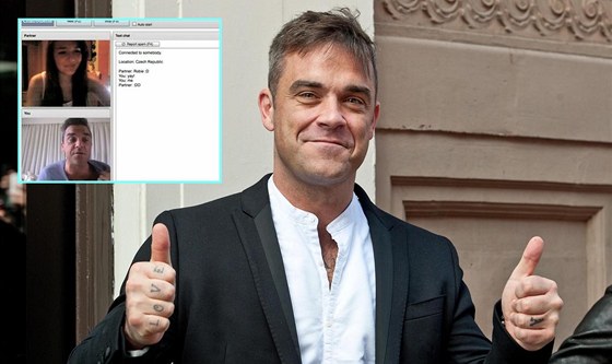 Robbie Williams si v klipu Losers chatuje s Češkou.