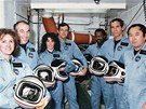 Posádka neastného raketoplánu Challenger (zleva): Christa McAuliffeová,...