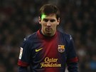Lionel Messi z Barcelony coby ter laserového paprsku. Takto se argentinského
