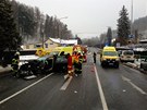 Dopravní nehoda v Náchod v eskoskalické ulici, pi ní se zranila