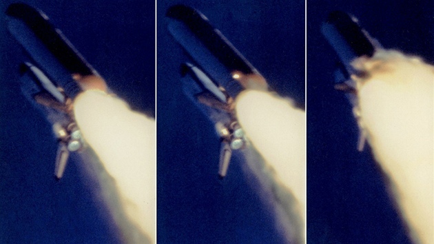 Poslední okamžiky před ničivým výbuchem Challengeru .
