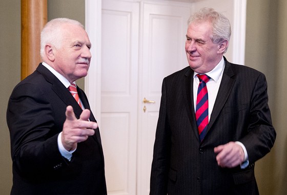 Prezident Václav Klaus se dnes setkal se svým nástupcem Miloem Zemanem.
