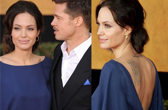 Angelina Jolie v atech, které si oblékla obrácen (2009).