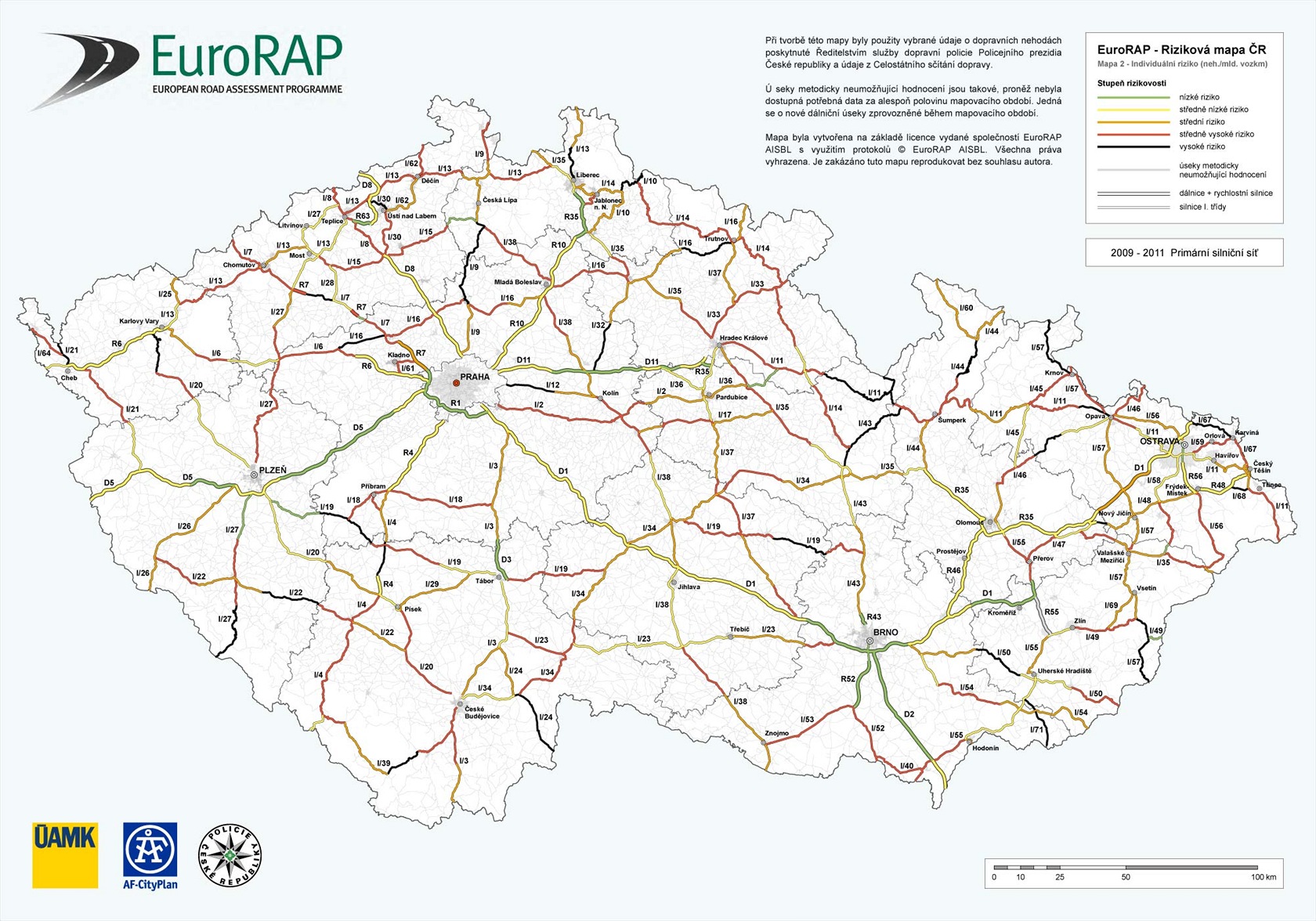 Rizikov mapa silnin st v R