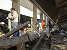 Následky výbuchu v hlavním sídle mexické ropné firmy Pemex v Mexico City (31.