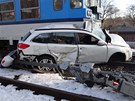 Tragická nehoda na elezniním pejezdu v Ostrav-Tebovicích, pi které