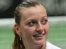 Petra Kvitová pi tréninku ped Fed Cupem