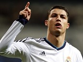 Cristiano Ronaldo z Realu Madrid slav svj druh gl v ligovm utkn proti