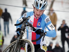 Cyklokrosa Karel Pokorný na mistrovství svta v americkém Louisville