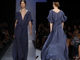 Modré šaty značky Max Azria z kolekce Jaro 2009