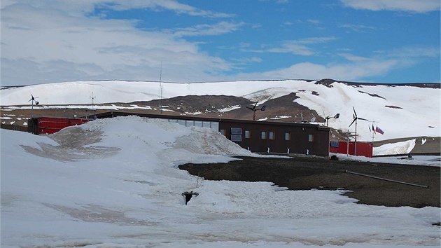 Vzkumn stanice Masarykovy univerzity na ostrov Jamese Rosse v Antarktid