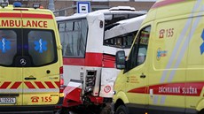 Sráka autobus v Brn-Slatin (5.února 2013).