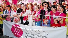 Lenka Termerová, Simona Sta�ová, A�a Geislerová a Tá�a Vilehlmová na pochodu