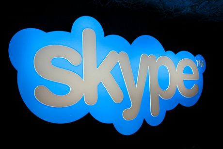 Logo firmy Skype vévodí jejich kanceláím