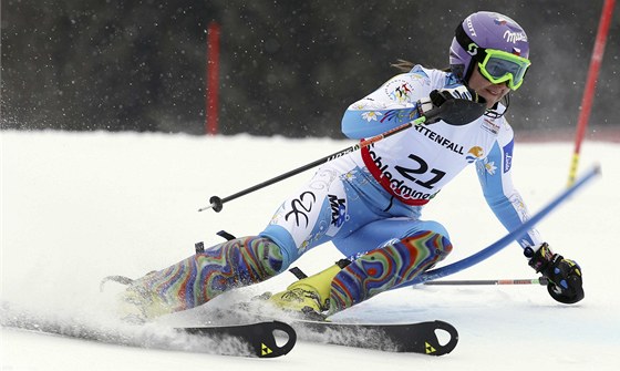 arka Záhrobská pi slalomu na mistrovství svta ve Schladmingu.