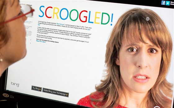 Microsoft pokrauje ve své kampani Scroogled proti spolenosti Google.