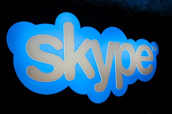 Logo firmy Skype vévodí jejich kancelářím