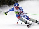Veronika Velez Zuzulova pi prvním kole slalomu na MS ve Schladmingu.