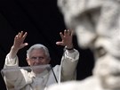 Pape Benedikt XVI. na jednom ze svých posledních veejných vystoupení. (17.