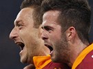 V EXTÁZI. Francesco Totti (vlevo) bouliv oslavuje trefu proti Juventusu, ve