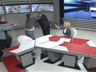 Hádka a rva�ka politik� v diskuzním po�adu gruzínské televize 