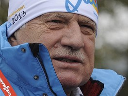 Prezident Vclav Klaus na biatlonovm mistrovstv svta v Novm Mst na Morav