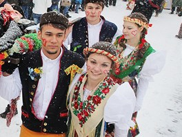 Masopustní prvod v Postekov na Domalicku.