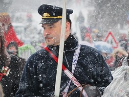 Masopustní prvod v Postekov na Domalicku.