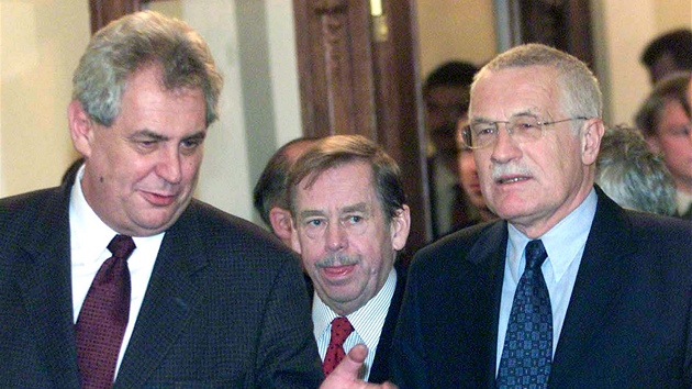 Miloš Zeman, Václav Havel a Václav Klaus