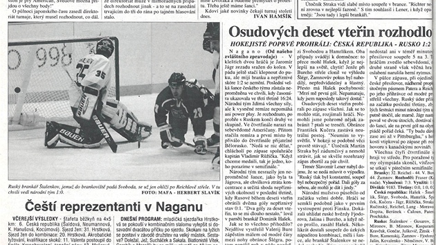 MF DNES bhem olympiády v Naganu (17. února 1998)