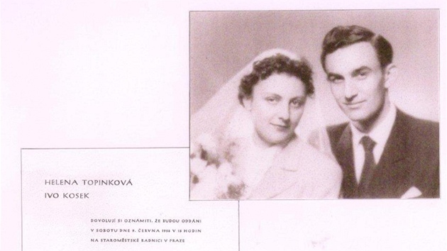 Helenino svatebn oznmen z roku 1956