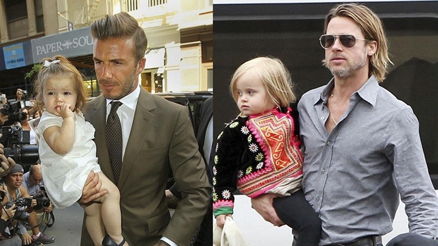 David Beckham s dcerou Harper Seven a Brad Pitt s dcerou Vivienne