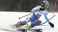 árka Záhrobská byla se svými výkony ve slalomu spokojená.