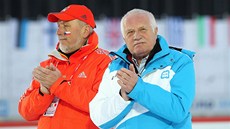 Prezident Václav Klaus nav�tívil na mistrovství sv�ta v biatlonu závod �tafet. Diváci v�ak z jeho náv�t�vy radost nem�li, co� dali najevo pískotem.