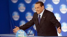 Silvio Berlusconi bhem volební kampan, ím 7. února 2013.