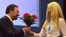 Radek John dostal na volební konferenci od strany kytici jako podkování za ti