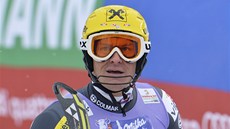Chorvat Ivica Kosteli po prvním slalomovém kole na mistrovství svta ve