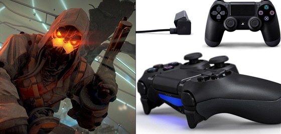 Kolá PlayStation 4. Vlevo pipravovaná hra Killzone: Shadow Fall, vpravo