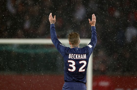 David Beckham v dresu Paris Saint-Germain